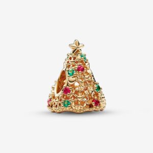 16-34 Originale Pandora 769226C01 Argento Sterling 925 Charm Openwork Pandora Albero di Natale
