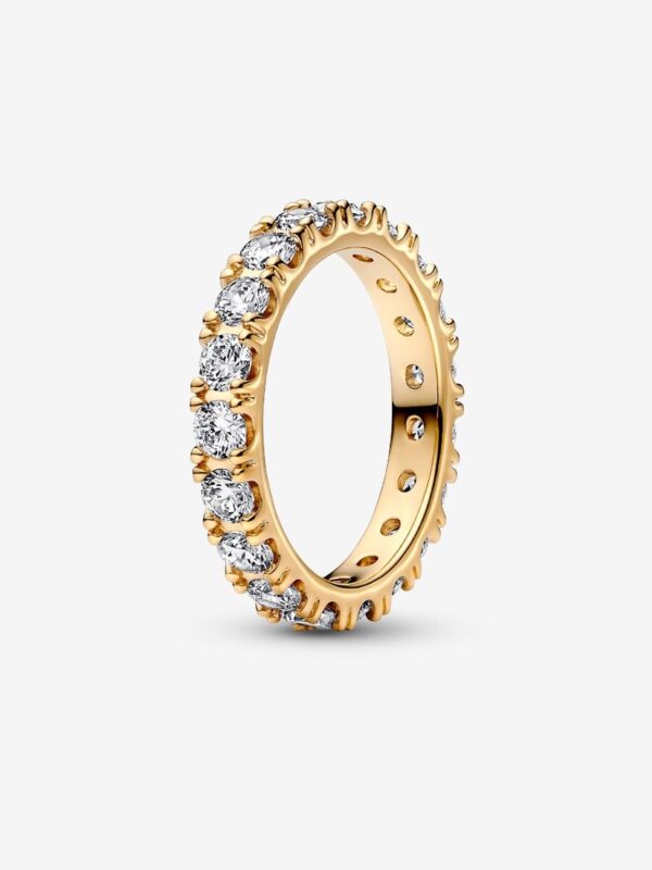 160050C01_RGB Originale Pandora 160050C01 52 Misura Argento Sterling 925 Anello Fascia Scintillante oro 14k placcato