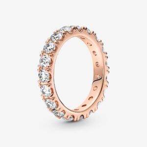 180050C01_RGB Originale Pandora 180050C01 50 Misura Argento Sterling 925 Anello Fascia Scintillante 14k oro placcato