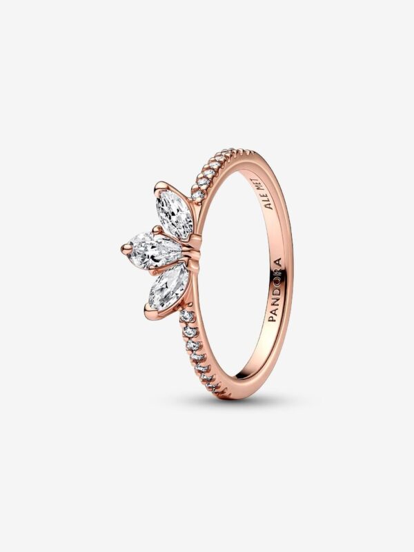 Originale Pandora 182392C01 52 Misura Argento Sterling 925 Anello Herbarium Petali Luminosi 14k oro placcato