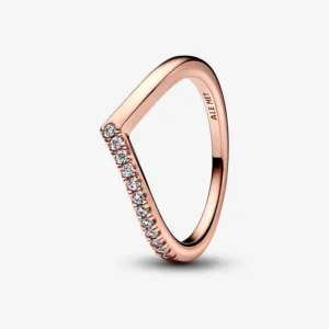 182394C01_RGB Originale Pandora 182394C01 50 Misura Argento Sterling 925 Anello Desiderio Scintillante Asimmetrico 14k oro placcato