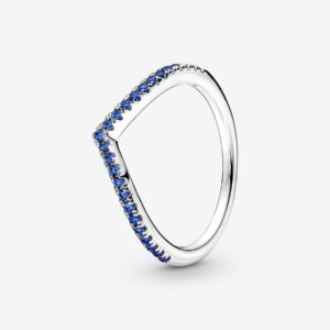 196316C02_RGB Originale Pandora 196316C02 52 Misura Argento Sterling 925 Anello Desiderio Scintillante Blu