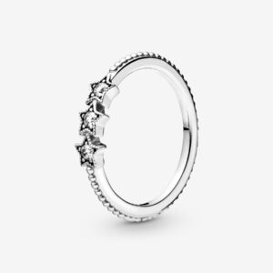 198492C01_RGB Originale Pandora 198492C01 52 Misura Argento Sterling 925 Anello Stelle Celesti