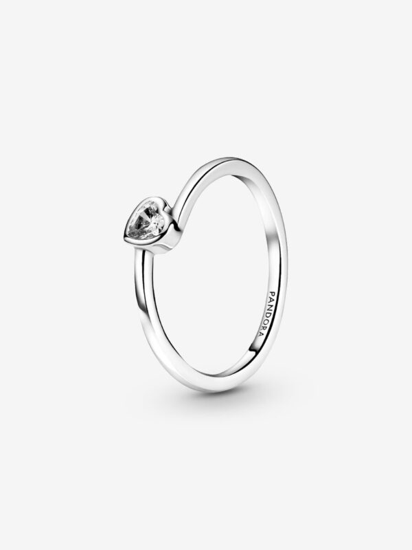 199267C02_RGB Originale Pandora 199267C02 54 Misura Argento Sterling 925 Anello Cuore Inclinato