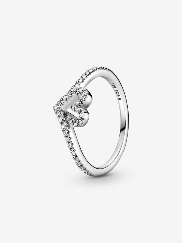199302C01_RGB Originale Pandora 199302C01 58 Misura Argento Sterling 925 Anello Cuore Desiderio Scintillante