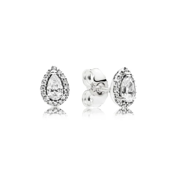 296252CZ-1.jpg Originale Pandora 296252CZ Argento Sterling 925 Orecchini a lobo Punto Luce scintillanti a goccia