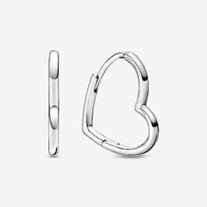 298307C00_RGB Originale Pandora 298307C00 Argento Sterling 925 Orecchini Cerchi Cuori Asimmetrici