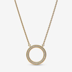 Originale Pandora 362735C01 45 Misura Argento Sterling 925 Collana Pandora Cerchio Grande Signature