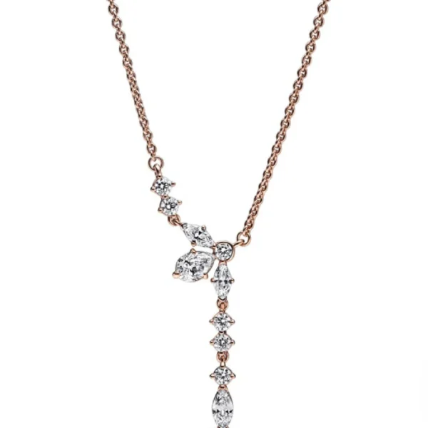 382386C01-45-1.jpg Originale Pandora 382386c01 45 Misura Argento Sterling 925 Collana Herbarium Petali Luminosi oro 14k placcato