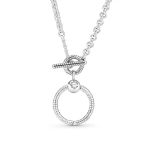 391157C00-50-1 Originale Pandora 391157C00 50 Misura Argento Sterling 925 Collana con Chiusura a T e O Pendant