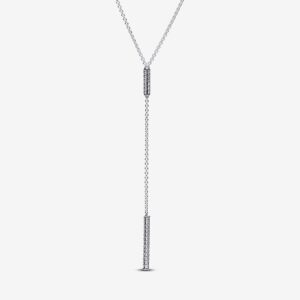 Originale Pandora 393013C01 45 Misura Argento Sterling 925 Collana Pandora Pavè Prisma