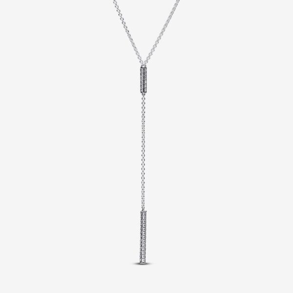Originale Pandora 393013C01 45 Misura Argento Sterling 925 Collana Pandora Pavè Prisma
