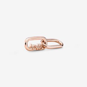Originale Pandora 789686C00 Argento Sterling 925 Charm Me Link Jolly Love rosè 14k placcato oro