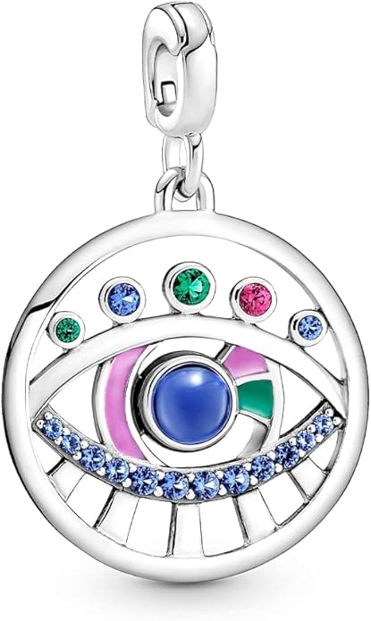 51iOFtM8qRL._AC_SY695_ Originale Pandora 799668c01 Argento Sterling 925 Charm ME Sterling Silver The Eye Medallion Charm