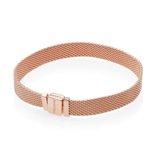 587712-1.jpg Originale Pandora 587712 17 Misura Argento Sterling 925 Bracciale Pandora Reflexions Maglia Mesh 14k oro placcato