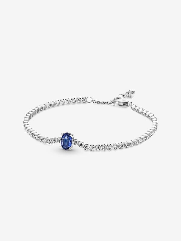 590039C01_RGB Originale Pandora 590039c01 16 Misura Argento Sterling 925 Bracciale Tennis con Pietra Blu