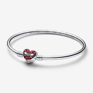 592324C01_RGB Originale Pandora 592324c01 17 Misura Argento Sterling 925 Marvel, Bracciale Spider-Man