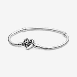 598827C01_RGB Originale Pandora 598827c01 16 Misura Argento Sterling 925 Bracciale Moments con Chiusura a Cuore albero della Famiglia