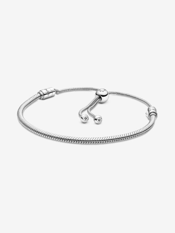 599652C01_RGB Originale Pandora 599652c01-2 Argento Sterling 925 Bracciale Moments con Chiusura Scorrevole