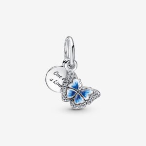 790757C01_RGB Originale Pandora 790757C01 Argento Sterling 925 Charm Pendente Farfalla Blu