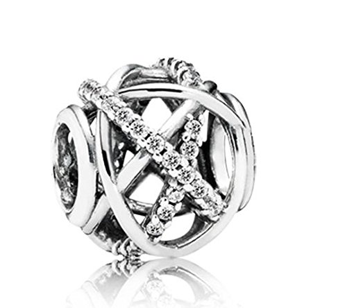 791388cz-2 Originale Pandora 791388CZ Argento Sterling 925 Charm Pandora Openwork Galassia