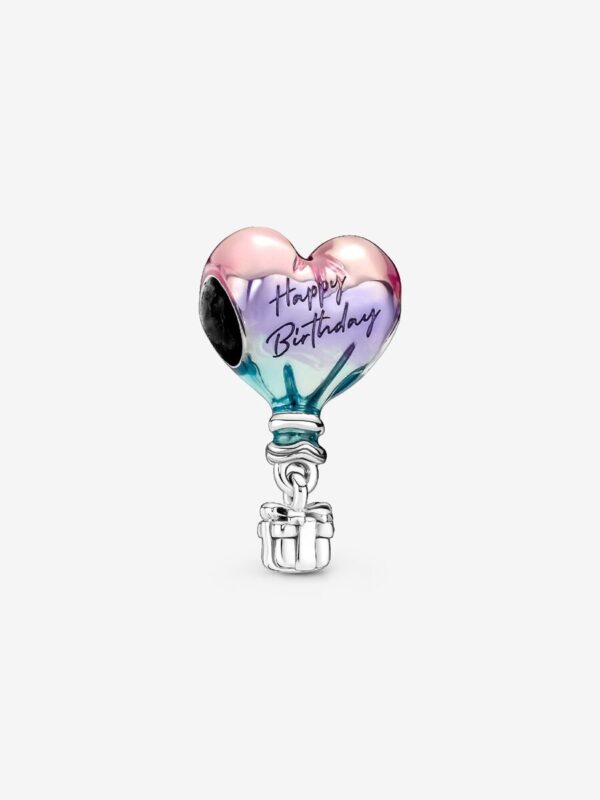 791501C01_RGB Originale Pandora 791501c01 Argento Sterling 925 Charm Mongolfiera "Happy Birthday"