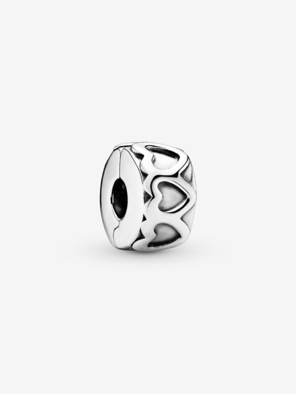 791978_RGB Originale Pandora 791978 Argento Sterling 925 Charm Clip Fascia di cuori