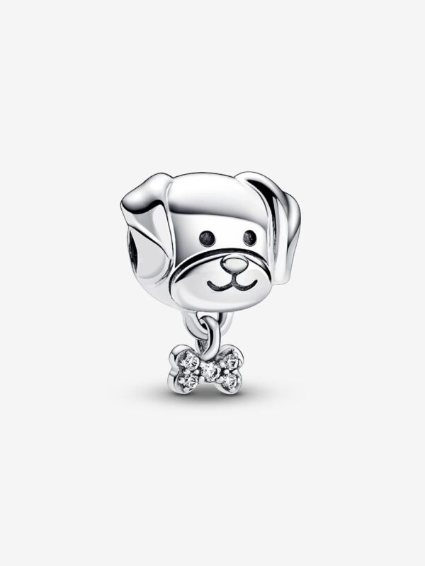 792254C01_RGB Originale Pandora 792254C01 Argento Sterling 925 Charm Cagnolino con Osso