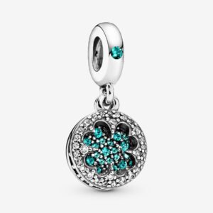 797906NRGMX_RGB Originale Pandora 797906NRGMX Argento Sterling 925 Charm Pendente Quadrifoglio Verde