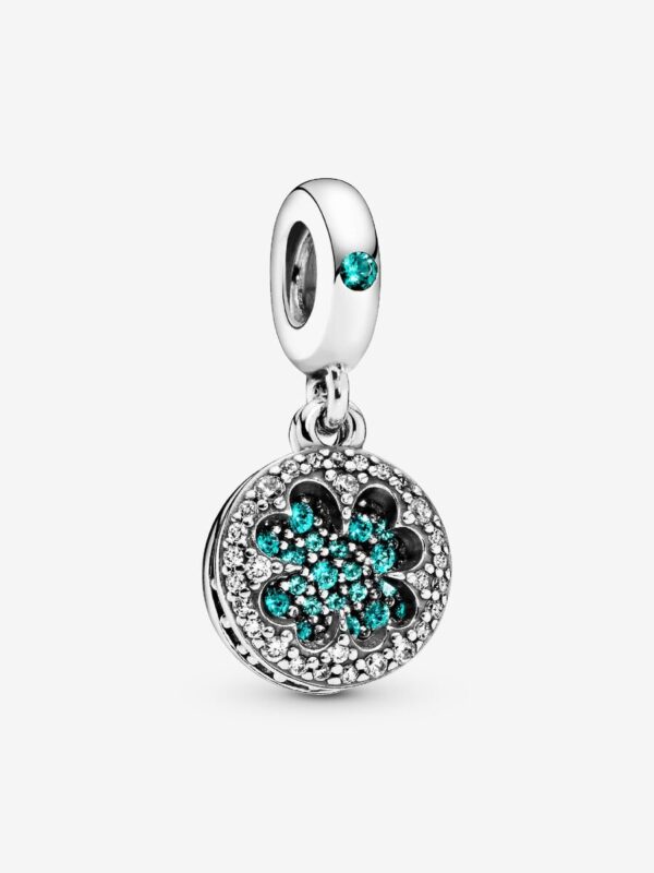 797906NRGMX_RGB Originale Pandora 797906NRGMX Argento Sterling 925 Charm Pendente Quadrifoglio Verde