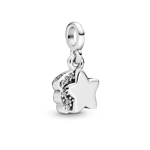 Originale Pandora 798378CZ Argento Sterling 925 Charm Mini pendente La mia stella cadente
