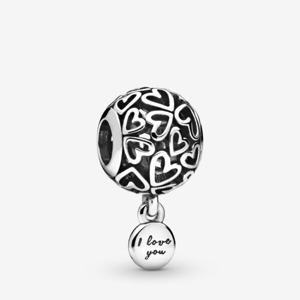 Originale Pandora 798606C00 Argento Sterling 925 Charm  Openwork Cuori d’Amore