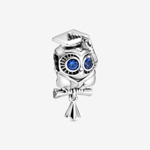 798907C01_RGB Originale Pandora 798907C01 Argento Sterling 925 Charm Gufo Laureato