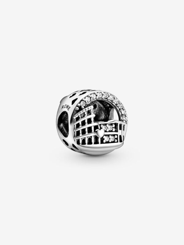 798923C01_RGB Originale Pandora 798923C01 Argento Sterling 925 Charm Openwork stile Colosseo di Roma