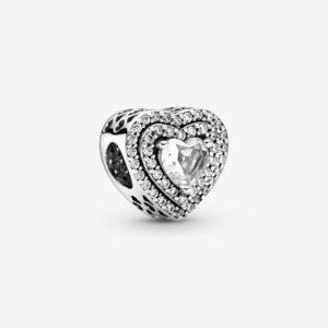 Originale Pandora 799218c01 Argento Sterling 925 Charm Cuore Cuori senza Tempo