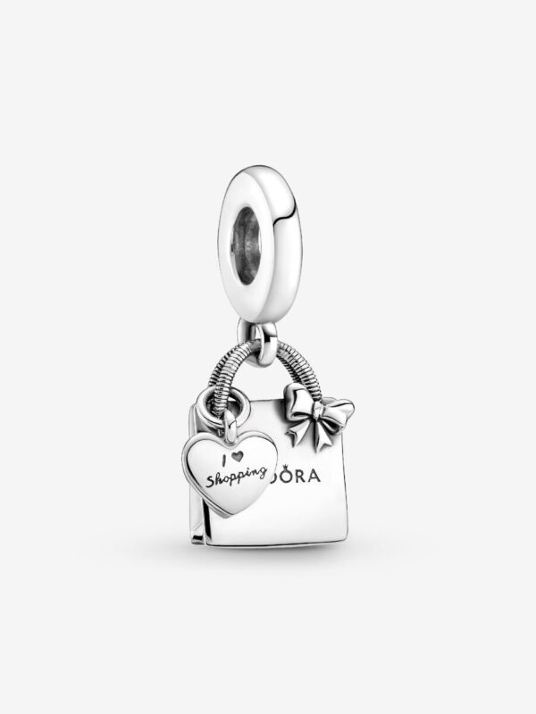 799536C00_RGB Originale Pandora 799536C00 Argento Sterling 925 Charm Pendente Shopping Bag