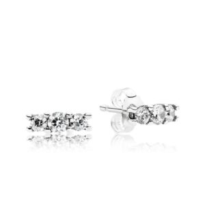 PND-290725CZ_676675185453557 Originale Pandora 290725CZ Argento Sterling 925 Orecchini Donna Trilogy
