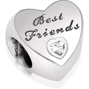 Originale Pandora 791727cz Argento Sterling 925 Charm Cuore Migliori Amiche