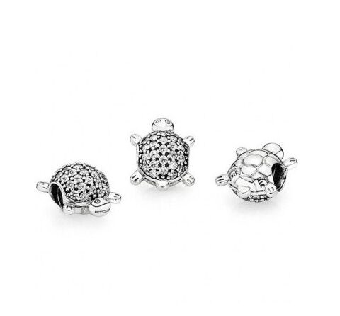 Originale Pandora 791538CZ Argento Sterling 925 Charm TARTARUGA PAVÈ